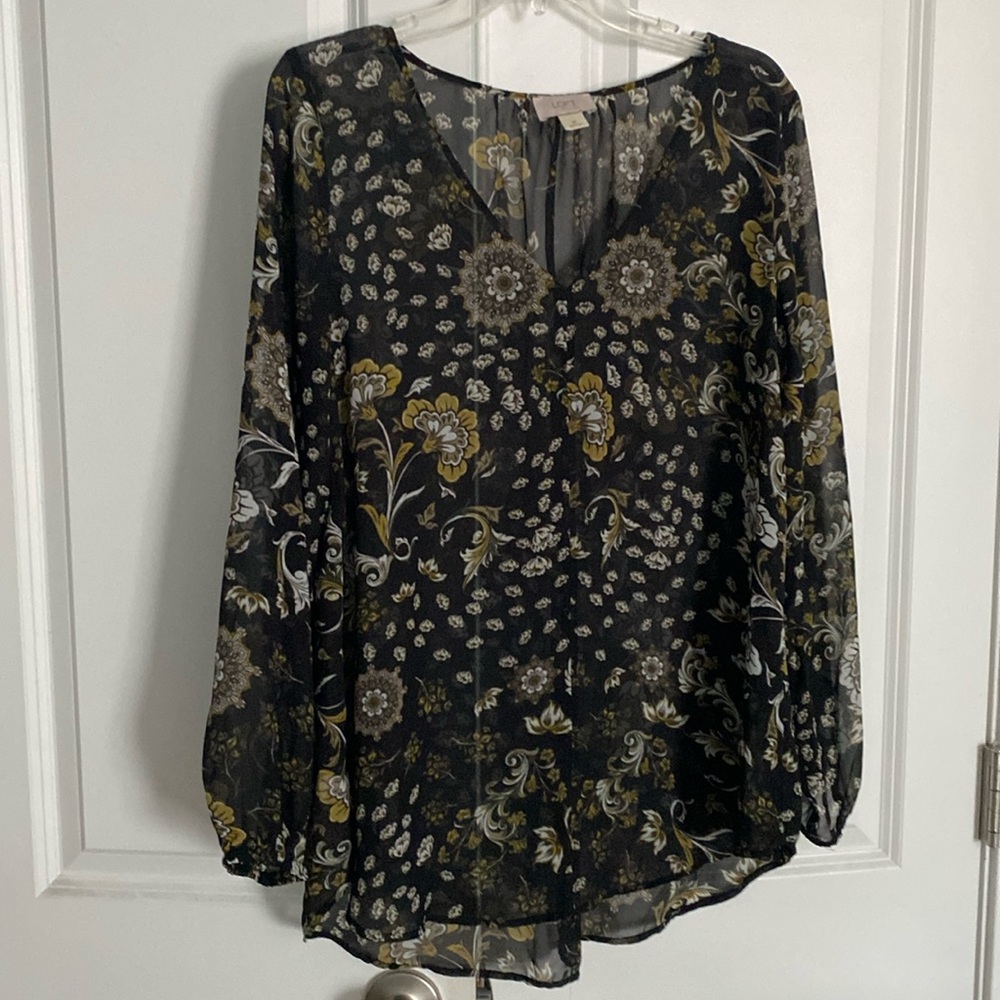 Loft sheer layering top
